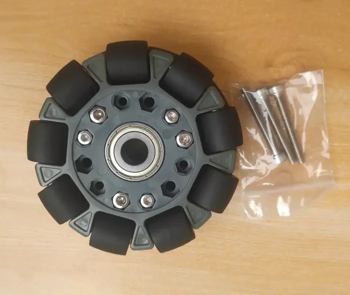 100mm Double Plastic Omni Wheel With Bearing – 14058