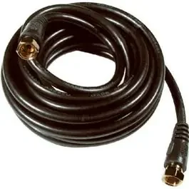 12-Ft. Black RG6 Coaxial Cable With “F” Connectors