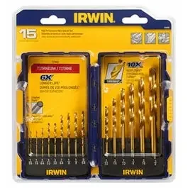 15-Piece Pro Titanium Drill Bit Set