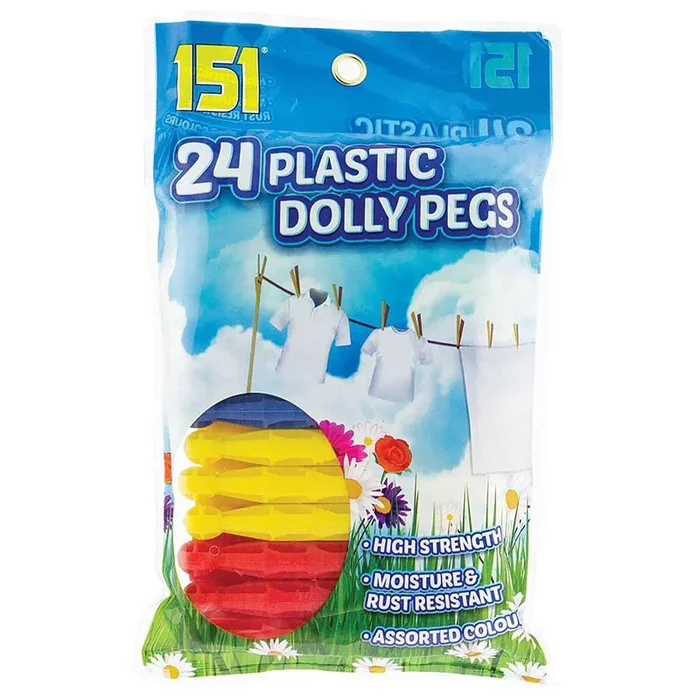 151 Plastic Dolly Pegs 24 Pack