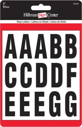 2 BLACK AND WHITE LETTERS KIT