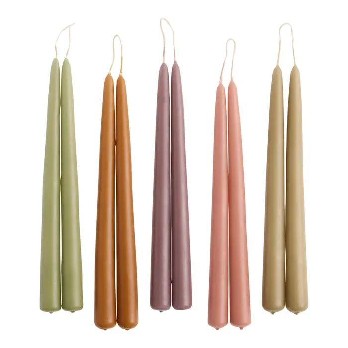 2 Pack Classic Fall Hand Dipped Taper Candle Set of 2