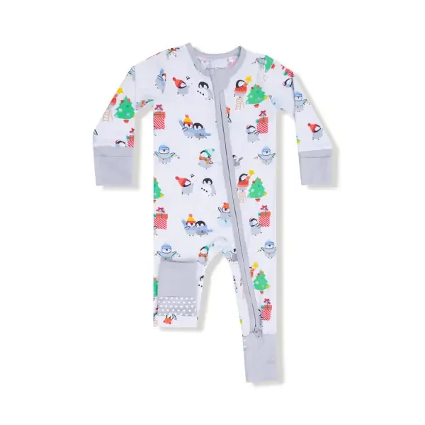 2-WAY ZIPPER ROMPER PENGUINS