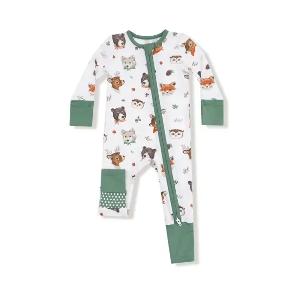 2-WAY ZIPPER ROMPER WOODLAND ANIMAL