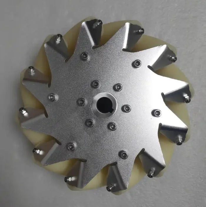 203mm Aluminum Mecanum Wheel with Right Bearing Rollers – 14128R