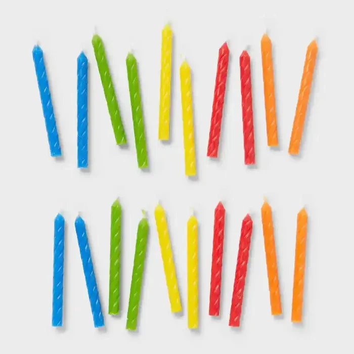20ct Classic Colors Birthday Candles – Spritz™