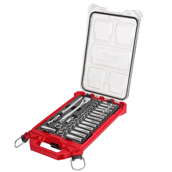 3/8 in. 32 Pc. Ratchet and Socket Set in PACKOUT™ – Metric