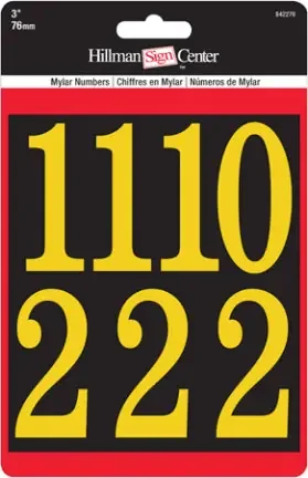 3 BLACK AND GOLD NUMBERSKIT