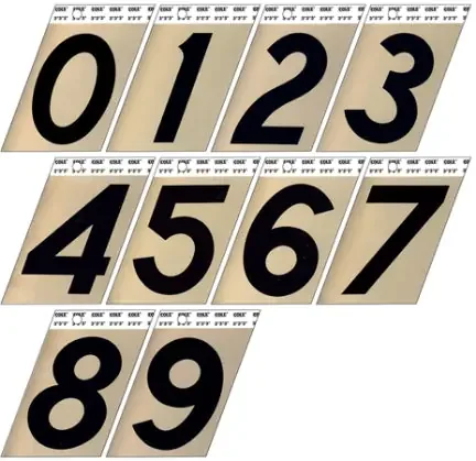 3 GOLD ALUMINUM NUMBER 3