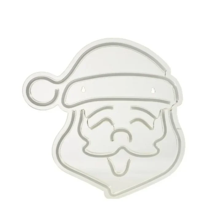 35cm USB Powered Light up Christmas Santa Multi-Coloured Neon Sign