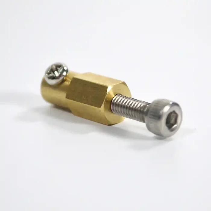 3mm Brass Hex Coupling for 38MM Plastic Omni Wheel – 18036