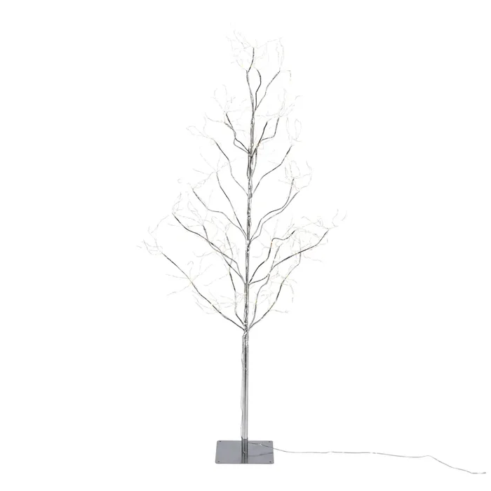 5 Foot Silver Pre Lit Micro LED Electric Artificial Tree