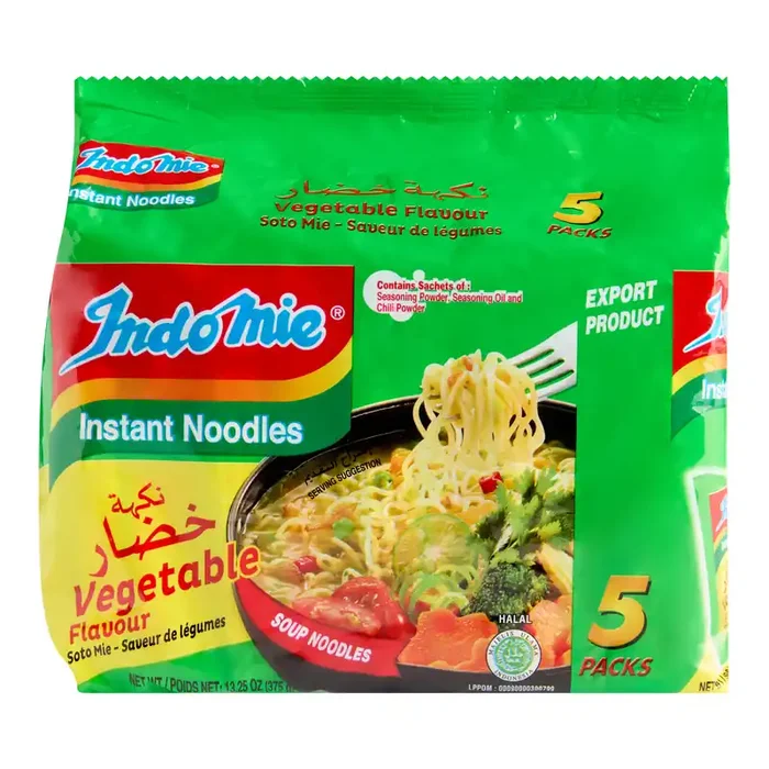 5 Pack Indomie Vegetable Instant Noodles Set of 2