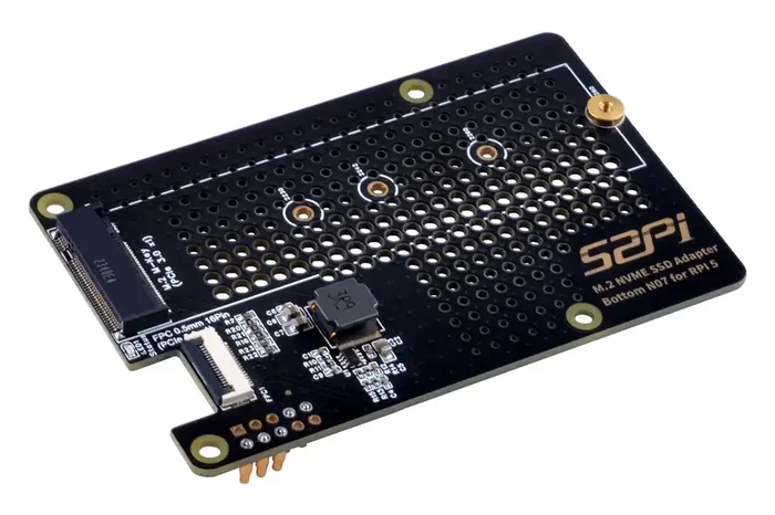 52Pi N07 M.2 2280 PCIe to NVMe Bottom Extension Adapter Board for Raspberry Pi 5