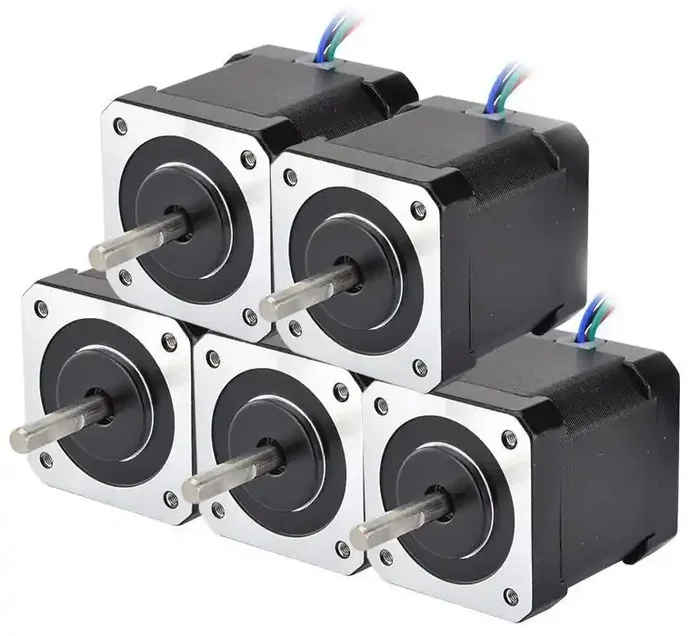 5pcs Nema 17 Bipolar 59Ncm 84oz.in 2A 42x48mm 4 Wires with 1m Cable and Connector