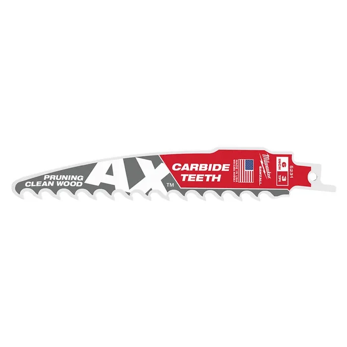 6″ 3 TPI The AX™ with Carbide Teeth for Pruning & Clean Wood SAWZALL® Blade 1PK
