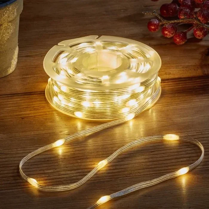 75m Light up Christmas Two Tone String Lights with 1000 Warm White & Cool White LEDs