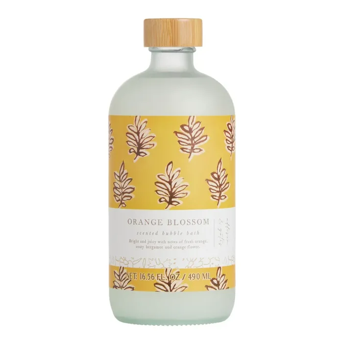 A&G Block Print Orange Blossom Bubble Bath