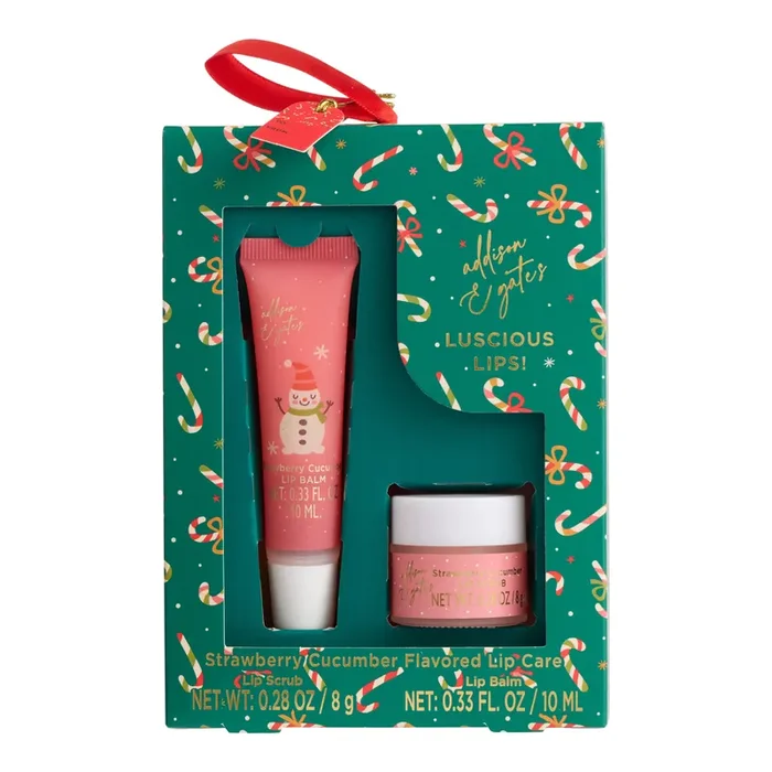 A&G Crimble Strawberry Cucumber Lip Care Gift Set 2 Piece