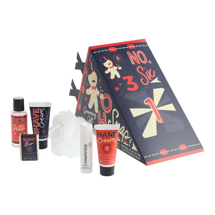 A&G Gingerbread Man Pennant Men‘s Grooming Gift Set 6 Piece