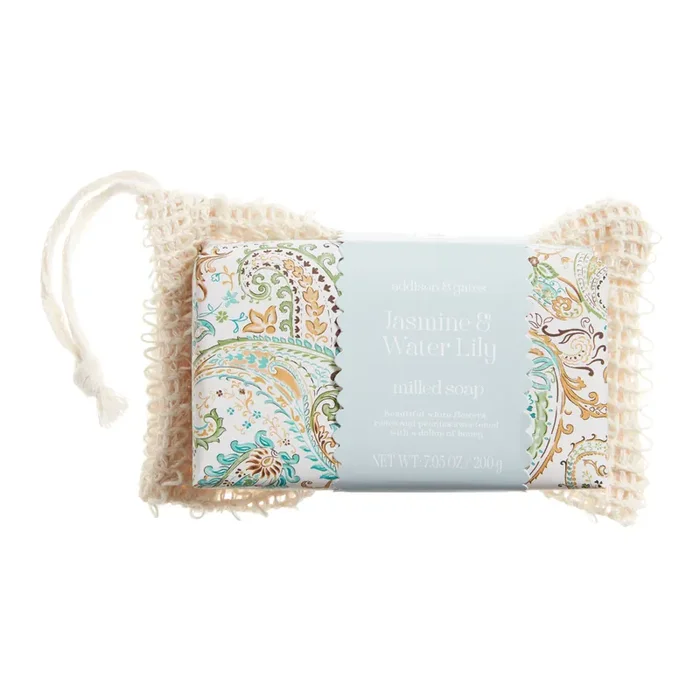 A&G Paisley Deco Jasmine & Water Lily Soap with Wash Pouch