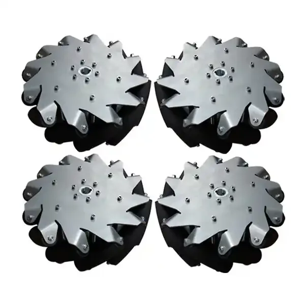 A Set of 10 inches Steel Body Mecanum Wheel with 4 Pieces and Bearing Rollers – 14141