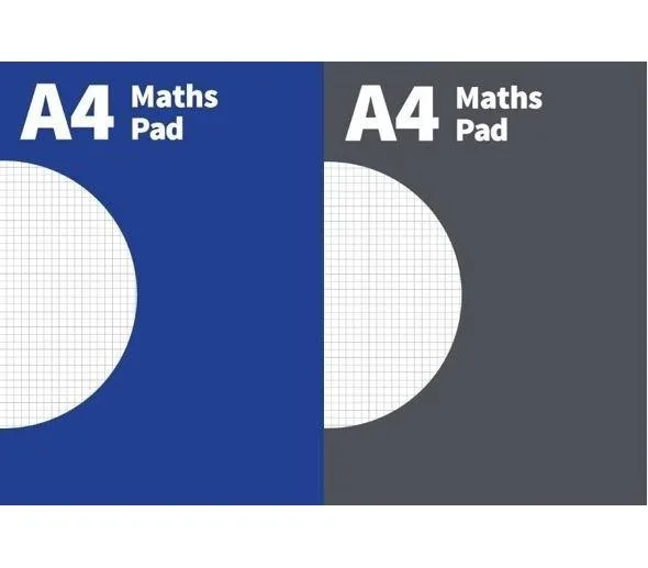 A4 Assorted Colours Maths Pad – Case of 12