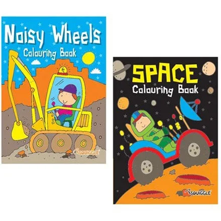 A4 Wheels Colouring Book Space & Noisy