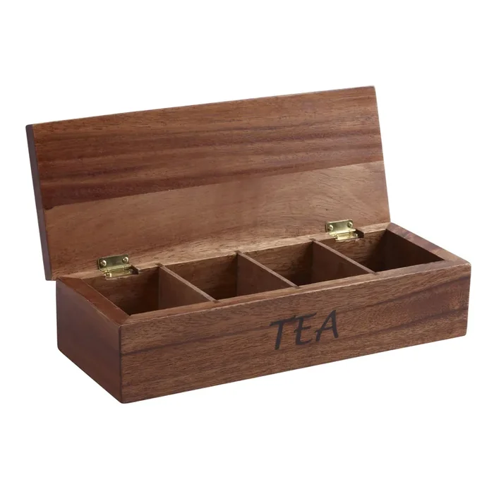 Acacia Wood Tea Storage Box