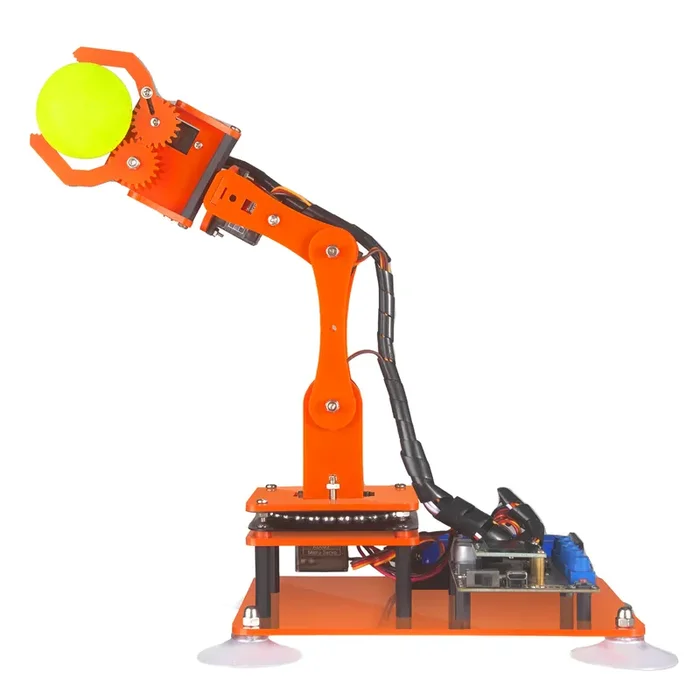 Adeept 5DOF Orange Robotic Arm Kit Compatible with Arduino IDE, Programmable DIY Robotic Arm Kit