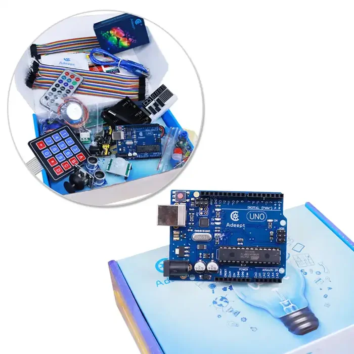 Adeept Ultimate Starter Kit for Arduino UNO R3, LCD1602, Servo Motor, Relay, Processing and C Code