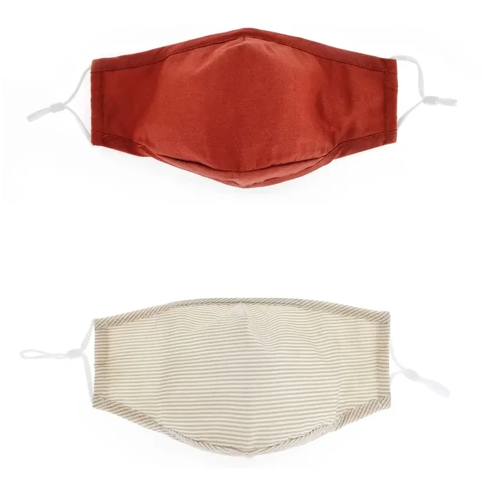Adjustable Triple Layer Cotton Face Masks 2 Pack