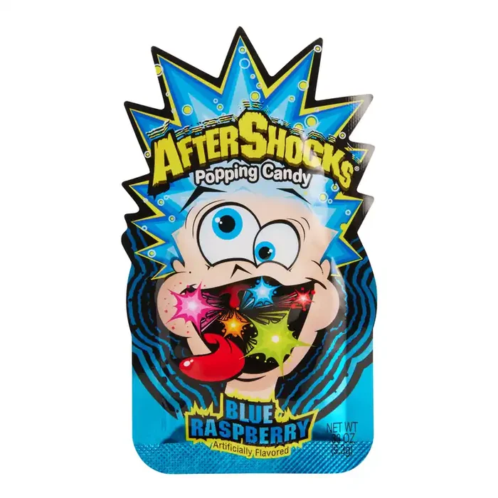 Aftershocks Blue Raspberry Popping Candy