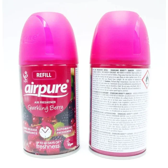 Airpure Automatic Air Freshener Refill Sparkling Berry 250ml – Case of 12