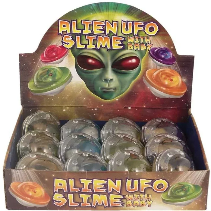 Alien UFO Slime with Baby Gold/Silver – Case of 12