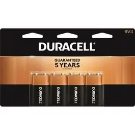 Alkaline Batteries, 9-Volt, 4-Pk.
