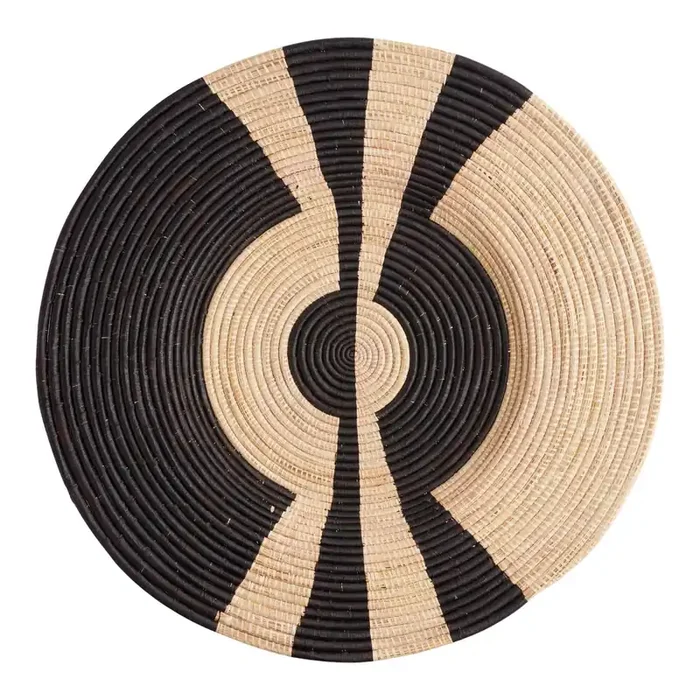 All Across Africa Two Tone Woven Disc Wall Decor
