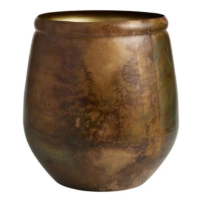 Antique Brass Iron Floor Planter