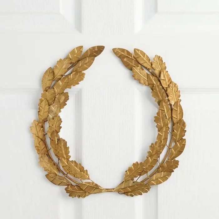 Antique Gold Iron Laurel Wreath