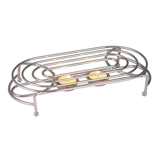 Apollo Chrome Food Warmer including Candle Light