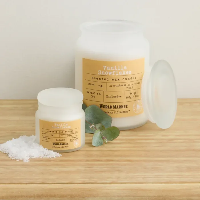 Apothecary Vanilla Snowflakes Scented Candle