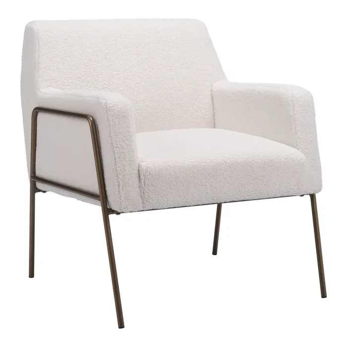 Argus Faux Sherpa Upholstered Chair