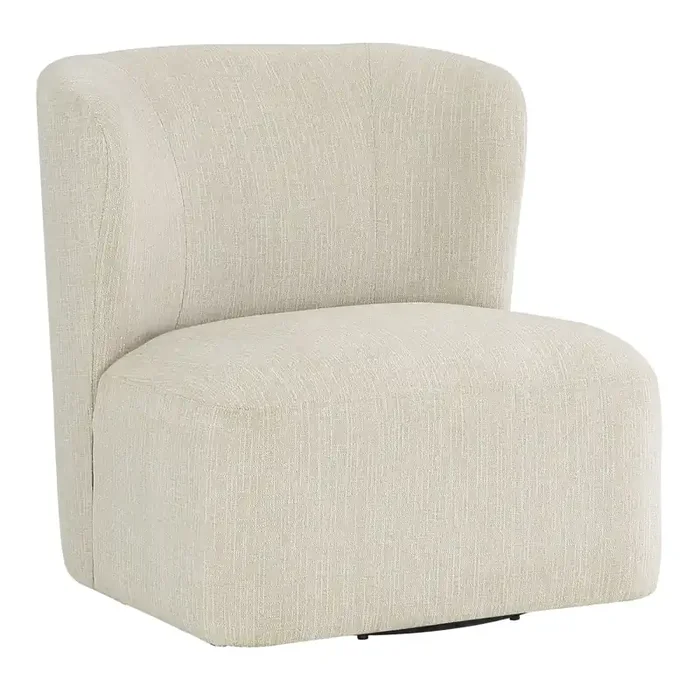 Arlette Curved Back Modern Upholstered Swivel Chair