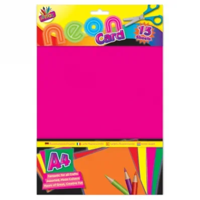 Artbox A4 Neon Fluorescent Cards 15 Sheets – Case of 12