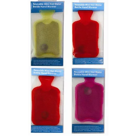 Ashley Housewares Mini Hot Water Bottle Handwarmer Reusable
