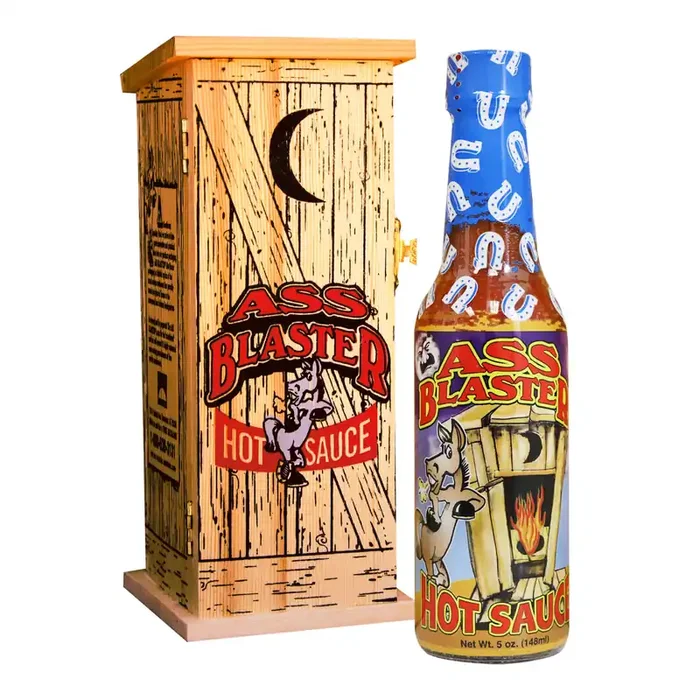 Ass Kickin‘ Ass Blaster Hot Sauce in Outhouse Gift Box