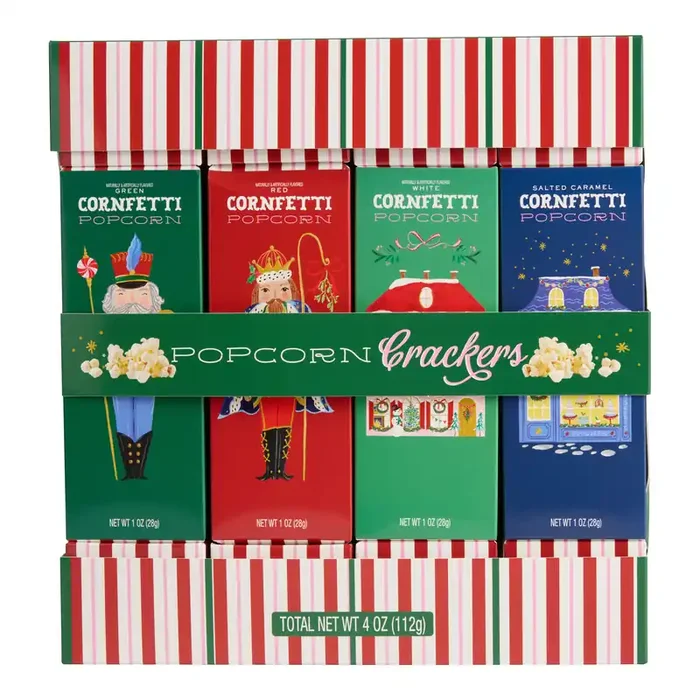 Assorted Popcorn Crackers 4 Pack