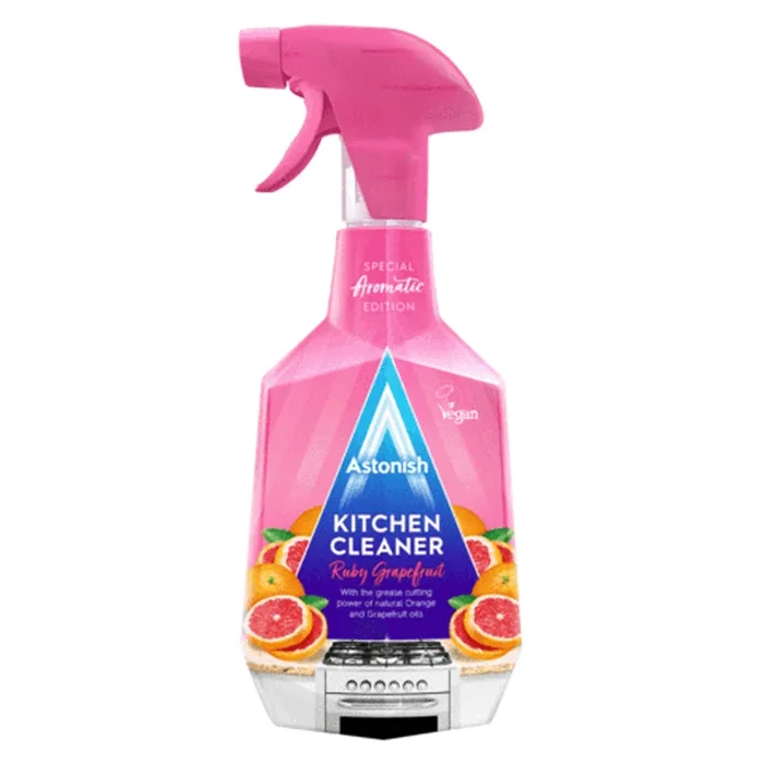 Astonish Kitchen Cleaner Ruby Grapefruit Spray 750ml – Case of 12