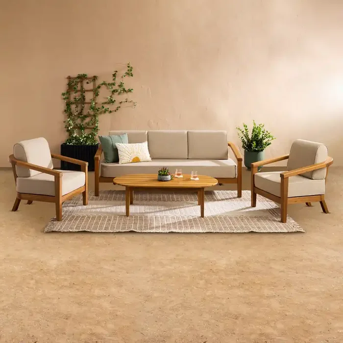 Atrani 4 Piece Outdoor Furniture Set with Sofa