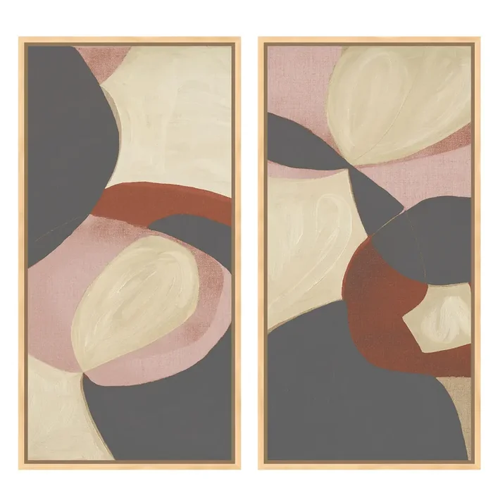 Attraction by Kippi Leonard Framed Canvas Wall Art 2 Piece